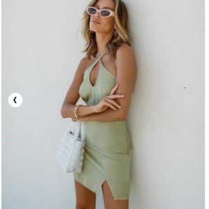 Princess Polly Cindy Mini Dress Sage